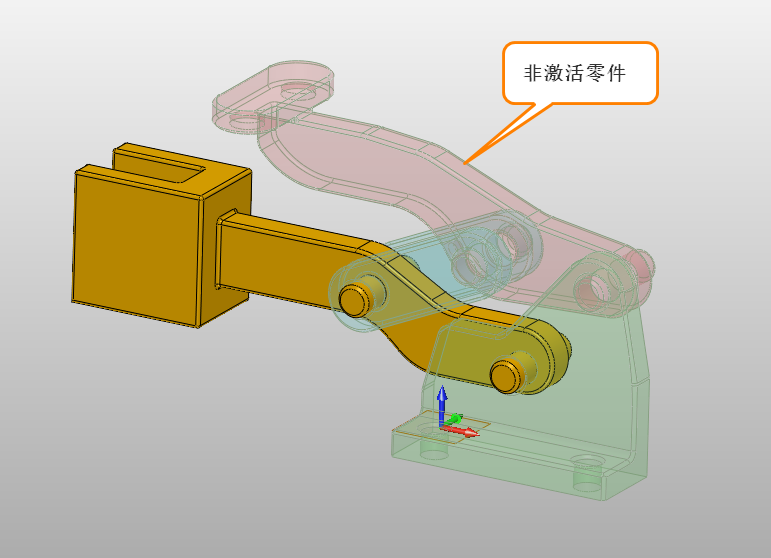 在装配模式下，3D建模软件的非激活零件的显示状态如何设置？