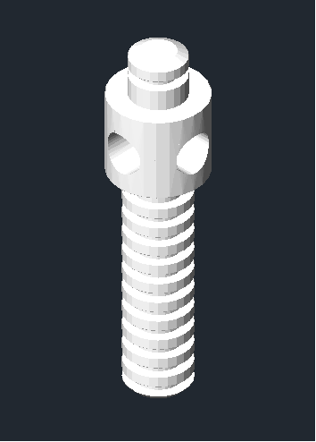 用CAD建模千斤顶的螺杆零件