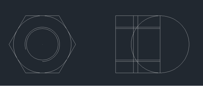 用CAD怎么绘制盖形螺母？