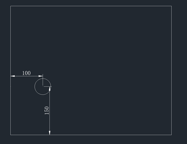 在CAD中如何定位距离X、Y轴都有一定距离的点？