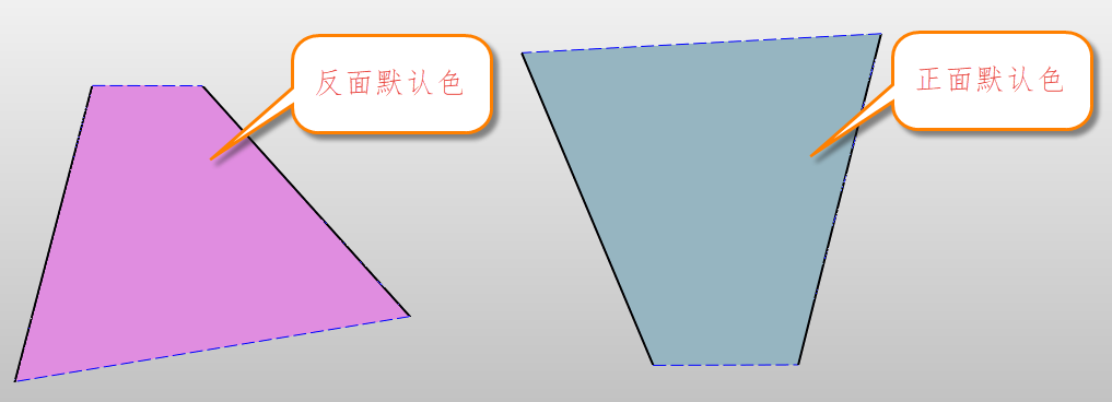 如何将3D建模软件的曲面反面颜色设置成与正面相同的颜色？