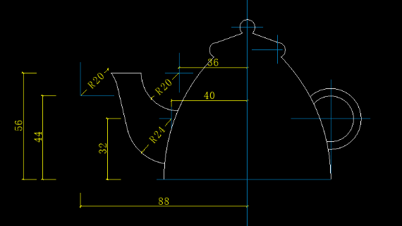 CAD茶壶的绘制方法