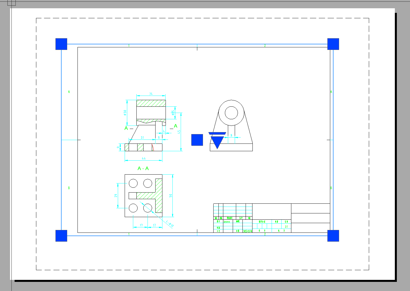 CAD怎么将布局空间的视口边界、打印边界和图框边界调整成大小一致？