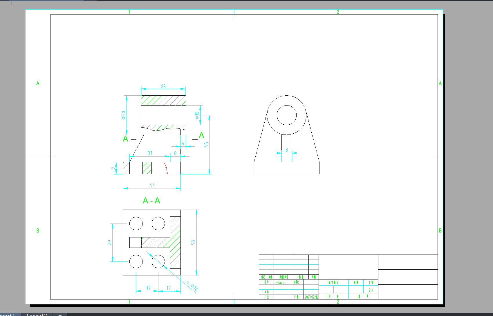 CAD怎么将布局空间的视口边界、打印边界和图框边界调整成大小一致？