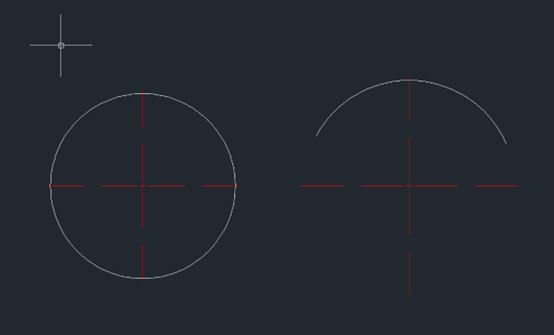 CAD怎么绘制圆或圆弧的中心线