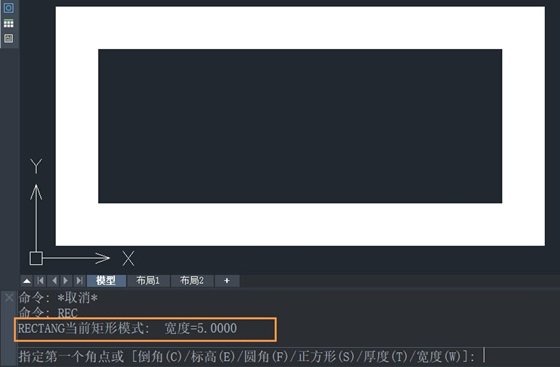 CAD为什么绘制矩形会有线宽
