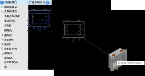 ������CAD�����еĹ�����ͼ����һ������ͶӰ��ͼ