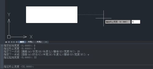 如何使用CAD绘制有宽度的多段线