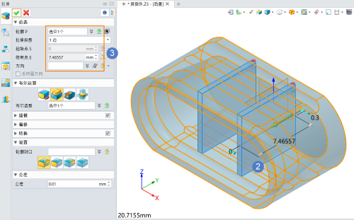 3D建模软件如何通过双击模型特征来修改参数