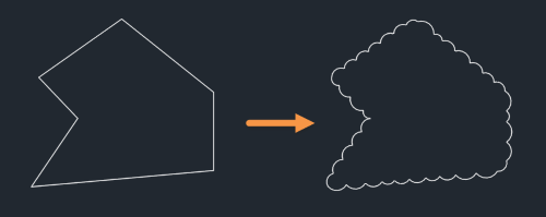 CAD怎么将段线转换为云线