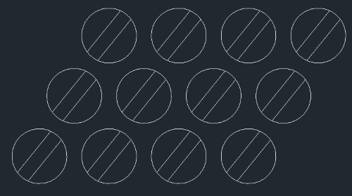 怎么用CAD创建倾斜的阵列