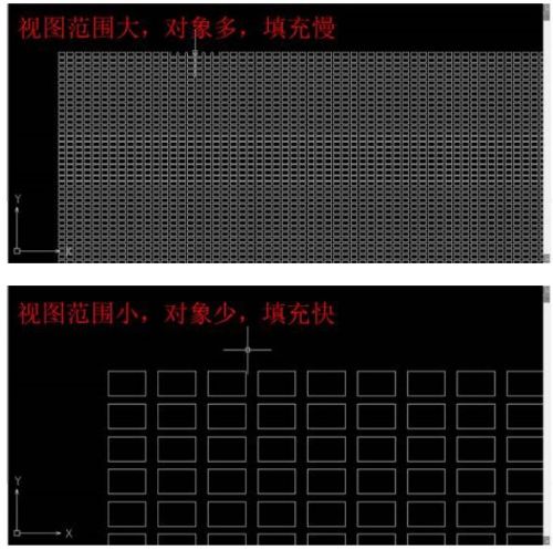 CAD中如何提高很多对象图纸的填充速度 CAD中如何提高很多对象图纸的填充速度