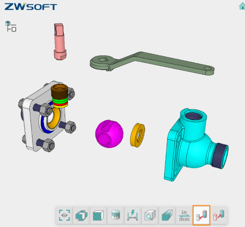 3D建模软件输出的Html模型怎么快速复原多个手动挪动的零件