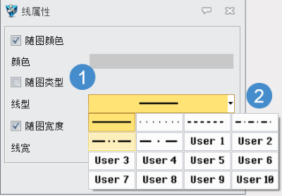 3D建模软件工程图中怎么单独设置某些零件显示的线型