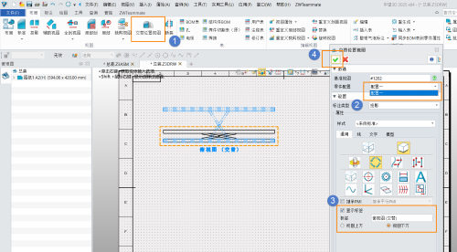 3D建模软件中怎么创建装配图的交替位置视图