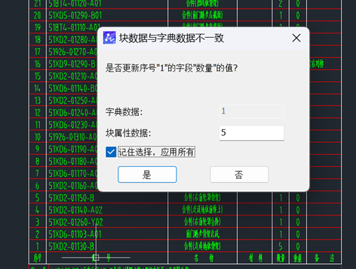 CAD机械版在编辑图纸时提示“块数据与字典数据不一致”的原因及解决办法