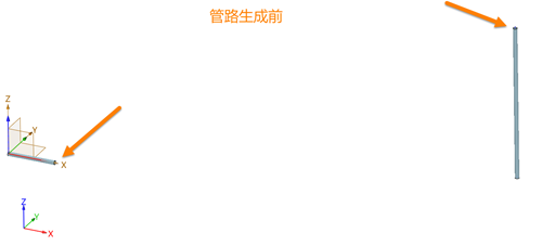 三维CAD中在两管路之间进行自动管路设计的操作办法